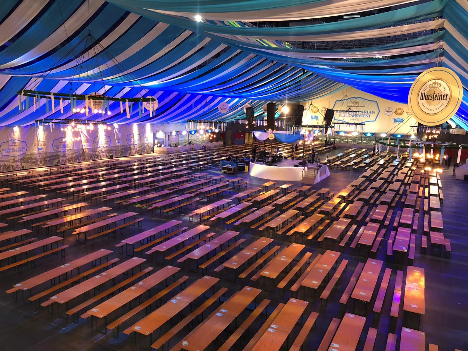 El Wizink Center acoge la 6ª edición de Oktoberfest Madrid 2019 con mobiliario MASTERTENT